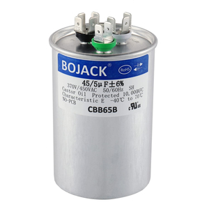 AISmartgoo <span class=keywords><strong>BOJACK</strong></span> 45+5 UF 45/5 MFD ±6% 370V/440VAC CBB65 Condensateur de démarrage circulaire à double fonction - Product Image 1