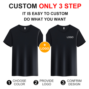 T-shirt d'été décontracté à séchage rapide pour hommes avec col rond Matériau durable Broderie personnalisée Logo Oversiz Shirts Xxx Tee Shirts - Product Image 2