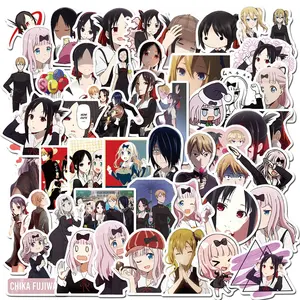 50Pcs Anime Kaguya sama Love Is War Sticker For DIY Skateboard Guitar Door Laptop Car Bike Vinyl Cartoon Stickers