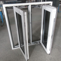 Ventana Abatible de Aluminio para el Mercado Sudamericano, Vidrio Templado Antirrobo, Rejas Antirrobo, Resistente a la Corrosión para el Hogar