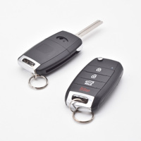 Télécommande d'alarme de voiture, clé de voiture 370 MHZ, code variable, clé à 4 boutons, porte-clés E126-4