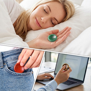 <span class=keywords><strong>Piedra</strong></span> de Cuarzo Rosa Pulida Redonda para el Bolsillo, <span class=keywords><strong>Piedra</strong></span> de Palma para Alivio del Estrés y Meditación - Product Image 5