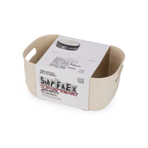 Cestino <b>plastica</b> riciclata (26,5x19,5x11cm) SOFTEX Bianco gesso K258721 - Product Image 2