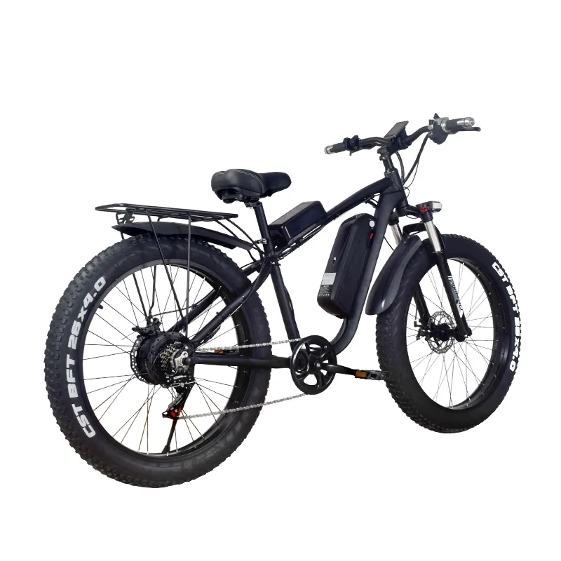 Fat tire spiaggia mountain bike 26 pollici pneumatici grasso 500 w motore 13 ah/48 v full sospensione elettrico mountainbike