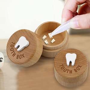 Boîtes de Rangement Personnalisées en Bambou pour Bébés et Enfants, Porte-Présentoirs à Dents de Lait en Bois, Boîtes à Souvenirs Économiques - Product Image 3
