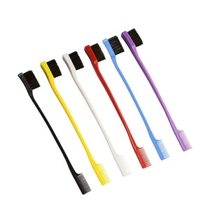 Brosse professionnelle double face imperméable en nylon pour le contrôle des bords des cheveux de bébé, 8 couleurs, douce et durable – Vente chaude - Product Image 1