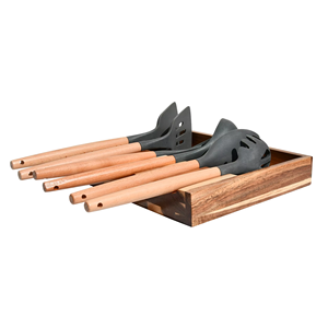 Eco Friendly Acacia Wooden Spoon Rest for <b>Kitchen</b>, Decorative Countertop Accessories Bamboo <b>Utensil</b> for Saving <b>Kitchen</b> Space - Product Image 4