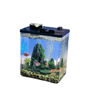 Aquarium <span class=keywords><strong>de</strong></span> forme carrée <span class=keywords><strong>de</strong></span> haute qualité, professionnel, écologique, durable, en matériau PC, pour la décoration <span class=keywords><strong>de</strong></span> la maison et du bureau - Product Image 1
