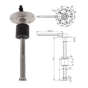 0-190 Ohms 5-10V RV Water Level Gauge Boat Fuel Tank Level Sensor Stainless Steel 304 <strong>Float</strong> Type Oil Level Gauge - Product Image 4