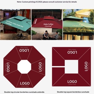 <span class=keywords><strong>Sombrilla</strong></span> de Exterior Moderna y Sencilla de Aleación de Aluminio con Diseño de Grano de <span class=keywords><strong>Madera</strong></span>, con Siete Varillas, Logotipo Impreso, Manual, Venta al por Mayor - Product Image 4