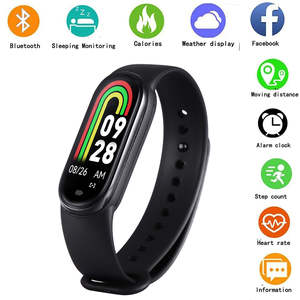 M5 M6 M7 M8 M9 Montre intelligente IPS Display Wristband-Chronographe Mesure la fréquence cardiaque Pression artérielle <span class=keywords><strong>Bracelet</strong></span> de santé - Product Image 4