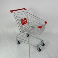 Carrito de Compras Estilo Asiático de Gran Capacidad, Carrito de Supermercado de Alambre de Acero para Uso en Tiendas Minoristas