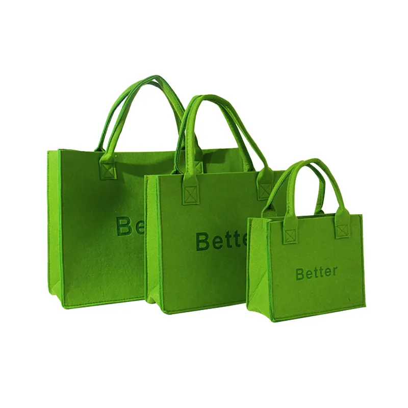 2024 High Quality Tote Office Felt Bags With Your Logo Custom Shopping Bag Large Capacity Felt Portable Bag Women Tote