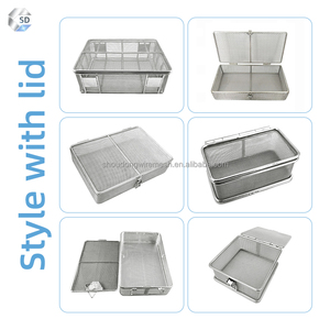 Oem Y Tế Hình Chữ Nhật Khử Trùng Net Giỏ Thiết Bị Làm Sạch Lưu Trữ Giỏ Dây Lưới Giỏ - Product Image 6