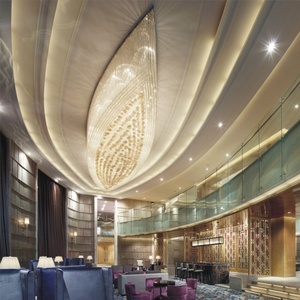 Lampadario personalizzato grande cristallo ovale di lusso quadrato stile europeo lampadario <span class=keywords><strong>per</strong></span> sala Hotel elegante vetro <span class=keywords><strong>materiale</strong></span> arredamento camera - Product Image 2