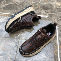 Vente en gros de chaussures de sport de marche pour hommes de haute qualité, baskets décontractées en cuir pour hommes avec logo personnalisé