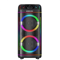 BKK 520W Enceinte de karaoké pour fêtes en extérieur et en intérieur avec microphone intégré, LED RGB, charge rapide, alimentation par batterie