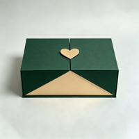 Boîte cadeau personnalisée à double ouverture, emballage en papier de luxe, logo couleur personnalisé pour bijoux, cosmétiques, cadeaux de mariage