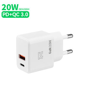 <span class=keywords><strong>Cargador</strong></span> Eléctrico Rápido GaN PD 3.0 USB-C de 20W con Certificación KC KCC y Múltiples Puertos para Laptop - Product Image 1