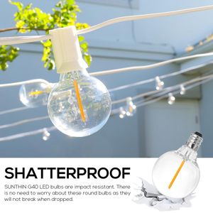 Bombillas <span class=keywords><strong>LED</strong></span> equivalentes a Base B22 E12 de 5 vatios, luces de cadena de globo para interiores y exteriores, reemplazo de cuerpo de lámpara de vidrio CCT de 4000K para uso en interiores - Product Image 6