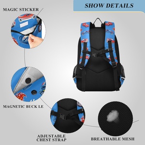 Unisex Lightweight Custom Cartoon <b>Backpack</b> Zipper Closure <b>Large</b> <b>Capacity</b> Schoolbag Primary Secondary Student School <b>Backpack</b> - Product Image 3
