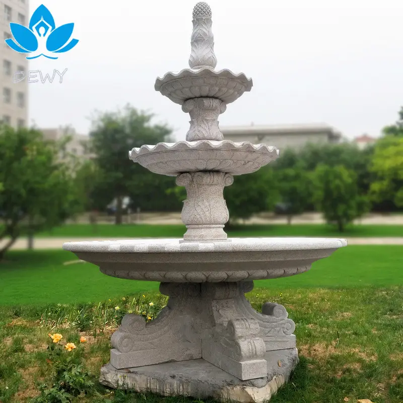 China escultura fuente de agua con estatuas de mármol planta Decoración