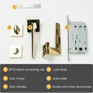 Nhà Máy Cung Cấp Sang Trọng Hiện Đại Đòn Bẩy Tay Nắm Cửa Kẽm Hợp Kim Xử Lý Và Tay Nắm Cửa - Product Image 6