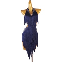 Robe de concours de danse latine 2026 professionnelle à franges pour Cha-Cha Samba, jupe de danse de salon avec strass