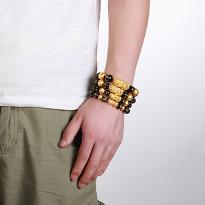 Nouveau <span class=keywords><strong>Bracelet</strong></span> Pi Xiu en Perles d'<span class=keywords><strong>Obsidienne</strong></span> Noire pour Bonne Chance <span class=keywords><strong>et</strong></span> Richesse, Amulette <span class=keywords><strong>Feng</strong></span> <span class=keywords><strong>Shui</strong></span> Prospérité Six Mots pour Hommes - Product Image 6
