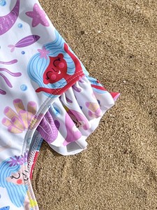 Costume da Bagno Intero per Bambine con Stampa Sirena e Volant, Morbido e Delicato sulla Pelle, per Spiaggia e Piscina - Product Image 6