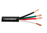 Câble de haut-parleur audiophile Changbao 4 conducteurs 10/12/14/16/18 AWG en cuivre sans oxygène OFC, bobine d'amplification PVC LSZH