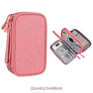 Double Layers Travel Data Cable Organizer Electronics Accessories Carry Bag Oxford Digital <b>Storage</b> Bags - Product Image 3