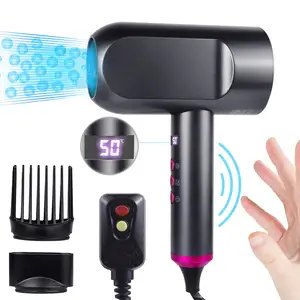 Blow Dryer Professional Ionic Mini Hair Dryer with Intelligent Touch Sensor Digital Screen DC Motor Powerful Hair Dryer