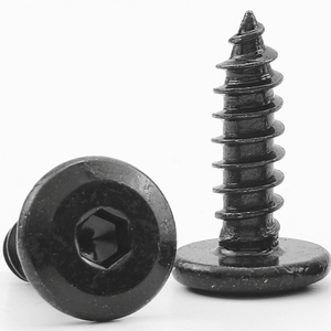 M2 M2.3 M2.6 M3 M3.5 M4 M5 M6 M8 M10 Vis autotaraudeuse à tête plate biseautée en acier inoxydable à revêtement noir - Product Image 5