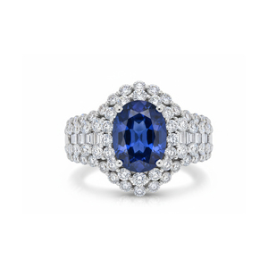 Custom <b>Silver</b>/9K/14K/18K <b>Solid</b> Gold Oval Gemstone Lab Grown Diamond Ring VVS-VS Quality Brilliant Cut Fashion Jewelry - Product Image 3