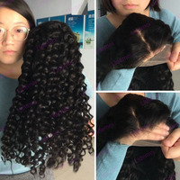 Neue Vietnamesische Frühlingslocken-Perücken aus Echthaar, 250% Dichte, Unbehandeltes Indisches Haar, Klebefreie Perücken, 13x4 Lace Frontal Perücken für Frauen