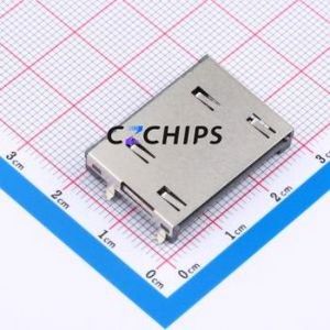 SD-750 SD Card / Memory Card Connector SMD Connector Plug-In Type Standard SD Card Card Holder 5mm - Product Image 1