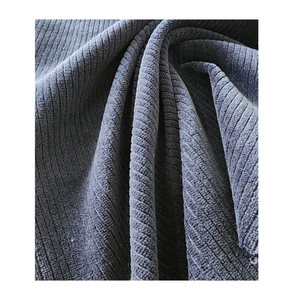 Premium 250gsm Combed Cotton Corded <b>Knitted</b> Velour Fabric 80% Cotton Wholesale Ribbed Velvet Rolls - Product Image 3