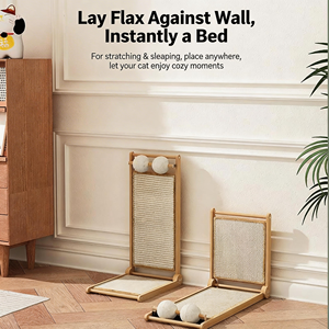 Griffoir mural vertical pour <span class=keywords><strong>chat</strong></span> en carton ondulé, résistant à l'usure, design simple, jouet et nid pour <span class=keywords><strong>chat</strong></span> - Product Image 2