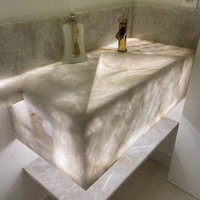 Dalle de marbre en cristal de pierre naturelle de luxe Galaxy, expédiée, pour fond d'entrée, table à manger, table basse, salle de bain, bar, Marque Geju