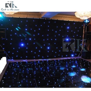 Telón de Fondo LED con Luces de Estrellas para Decoración de Escenarios de Boda, Cortina de Tela Negra con Estrellas LED - Product Image 1