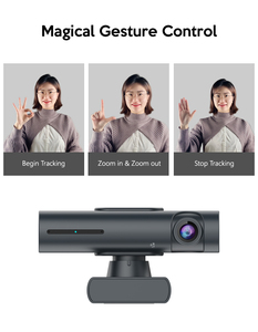 4k Camera Webcam AI Tracking Gesture Control 4K With Noise-Canceling Microphones Video for Calls MT7080 4k Camera Webcam AI Trac - Product Image 4