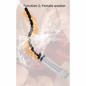 Suara uretra silikon dengan jarum suntik sumbat Penis berongga stimulasi bunyi uretra irigasi, mainan seks dewasa untuk pria - Product Image 2