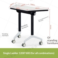 HYZ-297X Ensemble table et chaise de formation trapézoïdale pour salle de classe intelligente, table de conférence hexagonale pliable en alliage d'aluminium épaissi