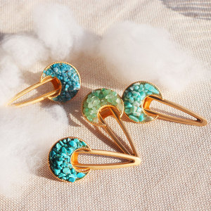 Vente en gros de pinces à cheveux en cristal de haute qualité, pinces à cheveux en cristal naturel, améthyste, quartz rose - Product Image 3