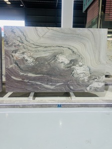 Dalle de marbre naturel de luxe pur du Brésil, marbre veiné gris violet, pour revêtement mural intérieur, comptoir, hôtel, villa - Product Image 4