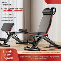 Banc de musculation pliable multifonctionnel pour hommes, pour presse à haltères et assis-debout, équipement de fitness pour la maison et le bureau, avec support pour haltères
