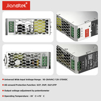 Convertisseur AC/DC JIANGTEK DRM-120-24 120W 24V 5A, alimentation industrielle régulée encastrée sur rail DIN TS-35, boîtier métallique