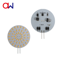 Ampoule LED G4 AC/DC 12V, disque SMD plat, double broche, remplacement halogène, pour lustre, armoire, éclairage sous comptoir, blanc chaud