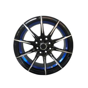 Jantes en alliage concave noir brillant 4 trous <span class=keywords><strong>5</strong></span> goujons 14-15 pouces <span class=keywords><strong>5</strong></span>*114.3/<span class=keywords><strong>110</strong></span> 35mm ET Nouveau JUWA Multi-rayons Ajustement universel - Product Image 3